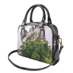 High Mountain Print Shoulder Handbag