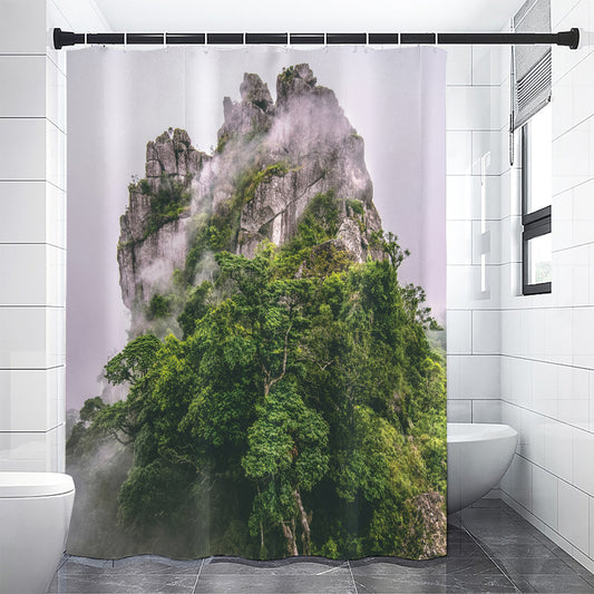 High Mountain Print Shower Curtain