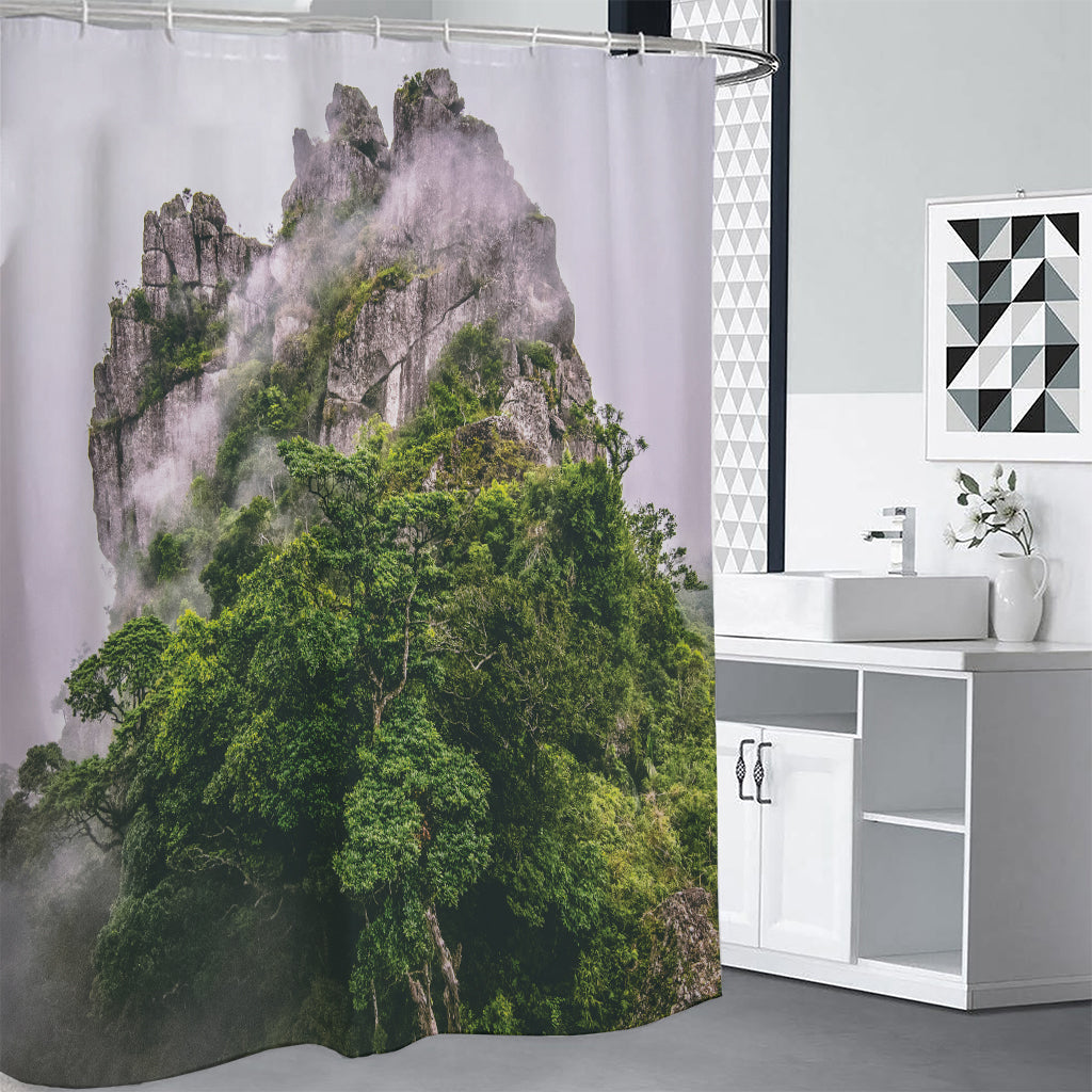 High Mountain Print Shower Curtain