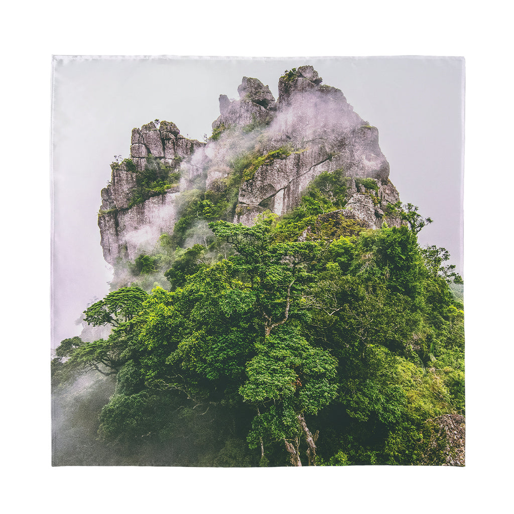 High Mountain Print Silk Bandana