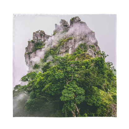 High Mountain Print Silk Bandana