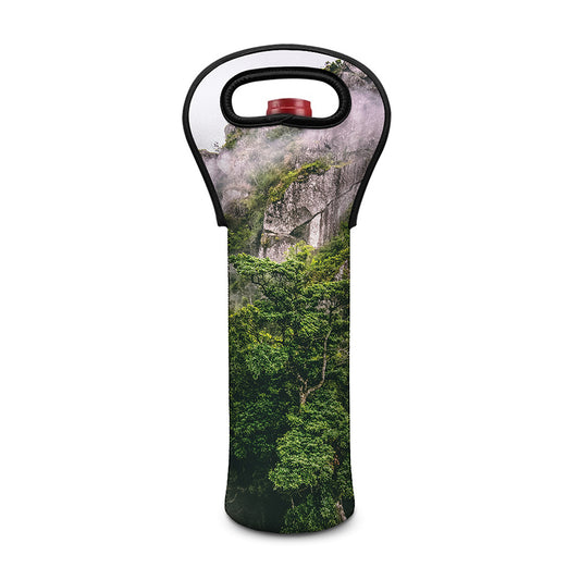 High Mountain Print Single Neoprene Wine Tote