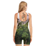 High Mountain Print Sleeveless One Piece Swimsuit