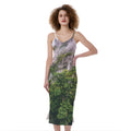 High Mountain Print Slim Fit Midi Cami Dress