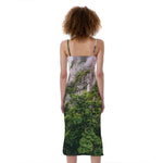 High Mountain Print Slim Fit Midi Cami Dress