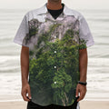 High Mountain Print Textured Short Sleeve Shirt