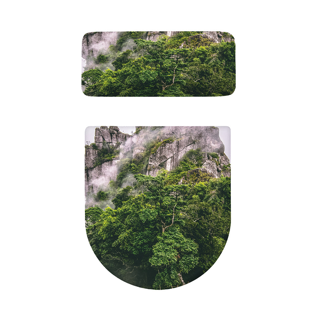 High Mountain Print Toilet Lid And Tank Cover Set