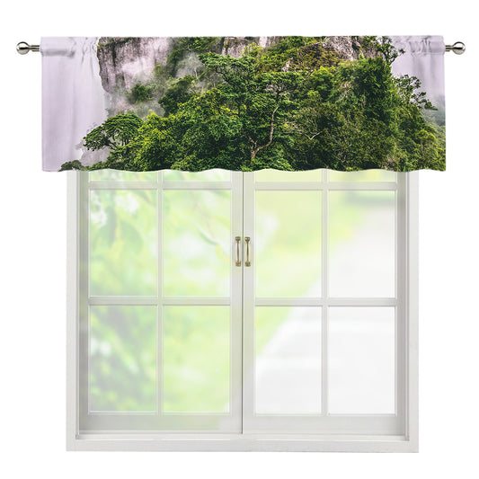 High Mountain Print Window Valance