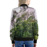High Mountain Print Women's Bomber Jacket