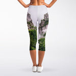 High Mountain Print Women's Capri Leggings