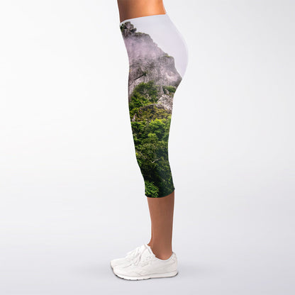 High Mountain Print Women's Capri Leggings