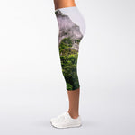 High Mountain Print Women's Capri Leggings