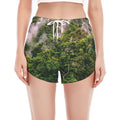 High Mountain Print Women's Split Running Shorts