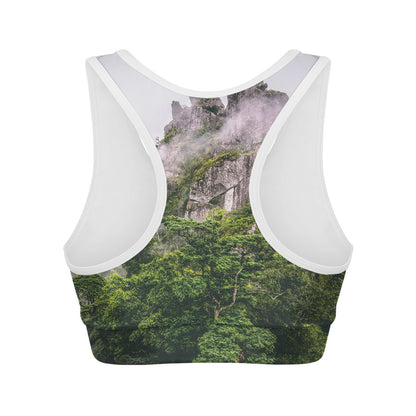 High Mountain Print Women's Sports Bra