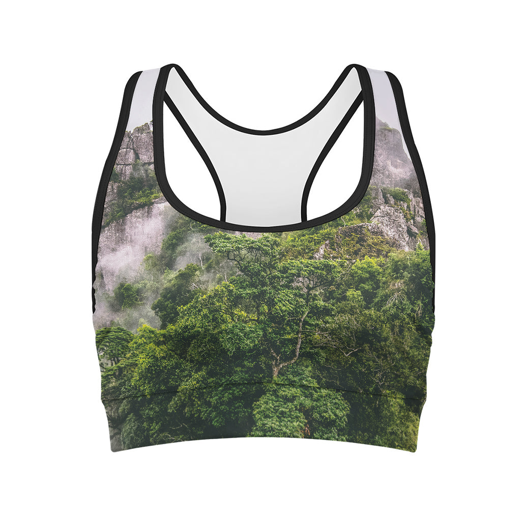 High Mountain Print Women's Sports Bra