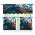 Himalaya Mountain Print 3 Piece Kitchen Curtains