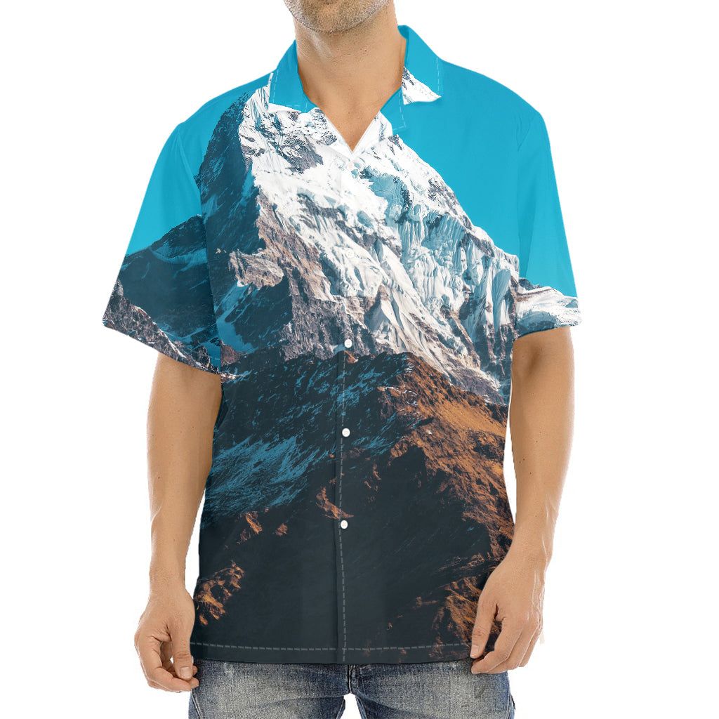 Himalaya Mountain Print Aloha Shirt