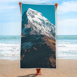 Himalaya Mountain Print Beach Towel