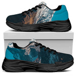 Himalaya Mountain Print Black Chunky Shoes