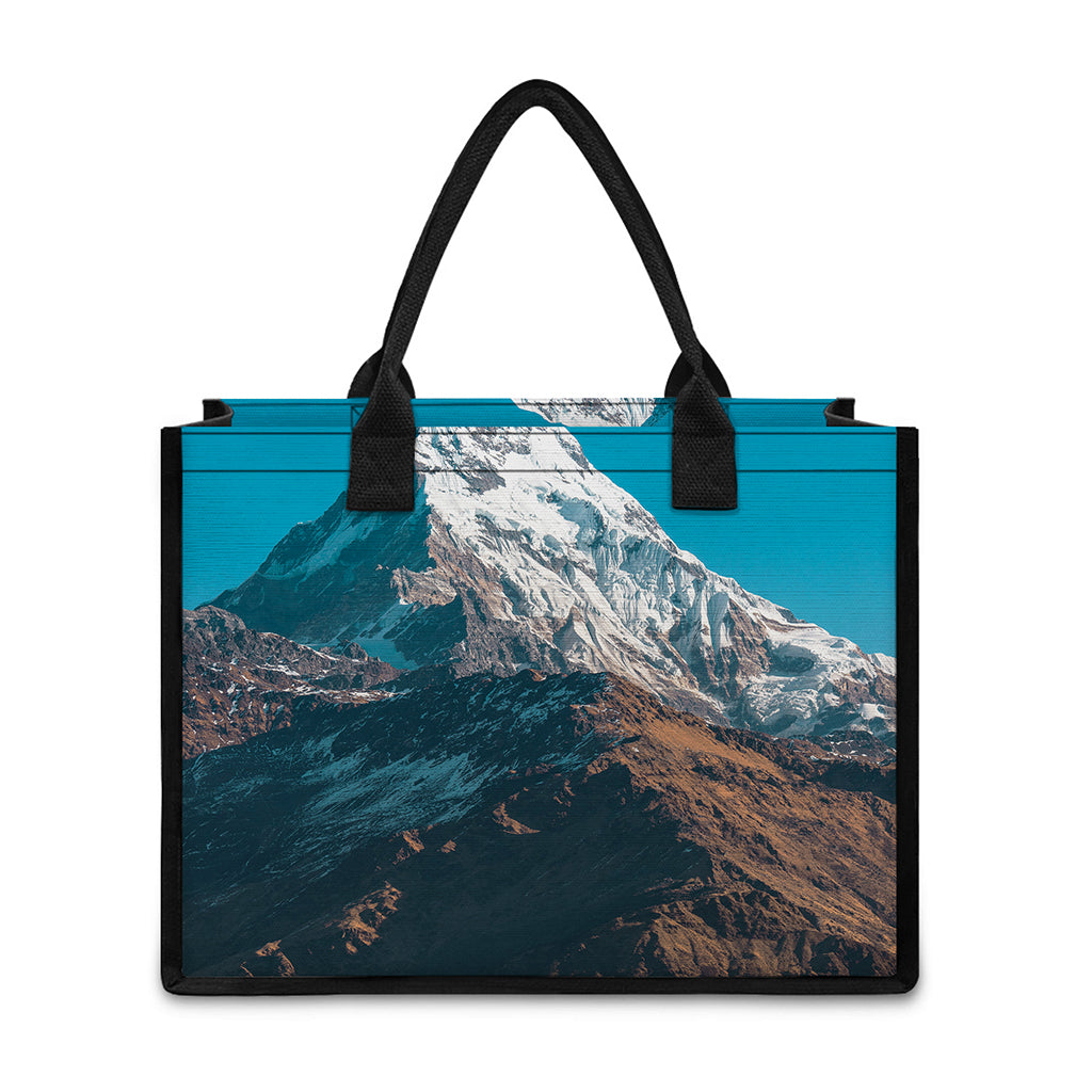 Himalaya Mountain Print Canvas Tote Bag