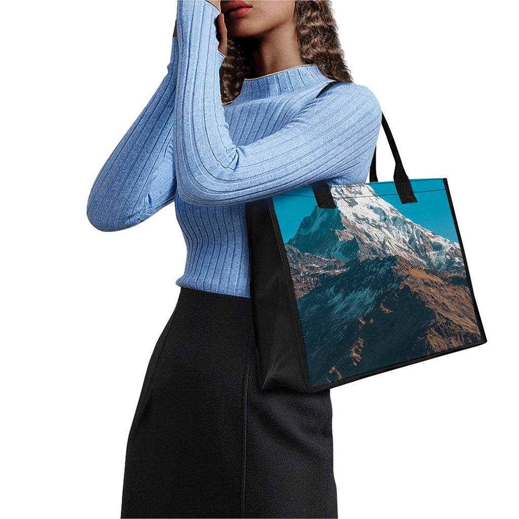 Himalaya Mountain Print Canvas Tote Bag