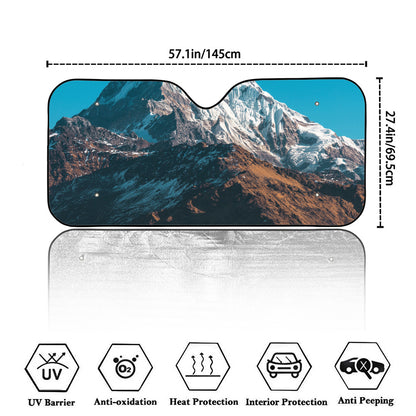 Himalaya Mountain Print Car Windshield Sun Shade