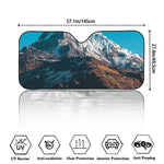 Himalaya Mountain Print Car Windshield Sun Shade