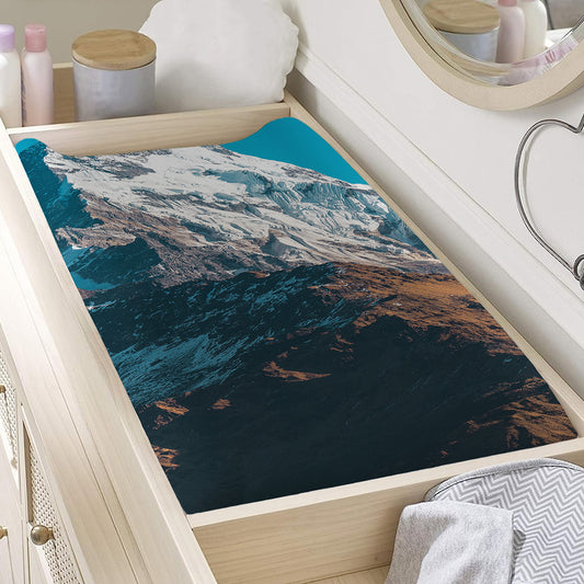Himalaya Mountain Print Changing Pad Cover