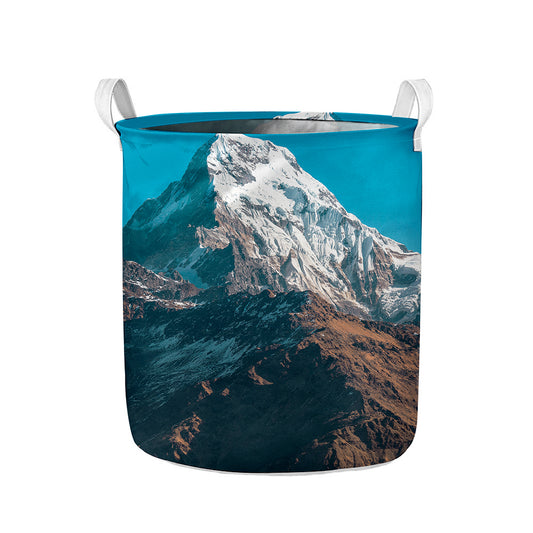 Himalaya Mountain Print Collapsible Laundry Basket