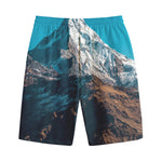 Himalaya Mountain Print Cotton Shorts