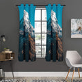 Himalaya Mountain Print Grommet Curtain Panels