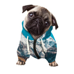 Himalaya Mountain Print Dog Zip Up Hoodie