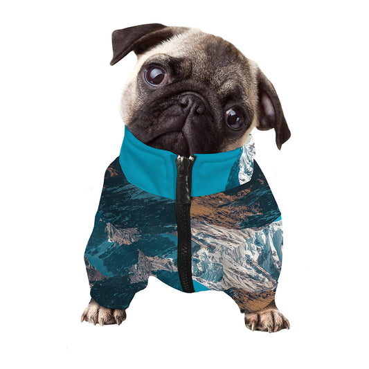 Himalaya Mountain Print Dog Zip Up Jacket
