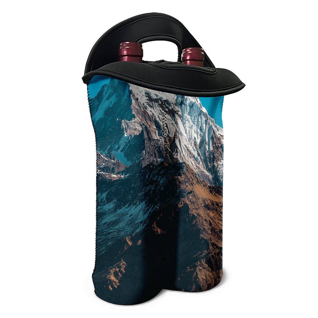 Himalaya Mountain Print Double Neoprene Wine Tote