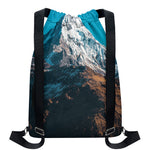 Himalaya Mountain Print Drawstring Backpack