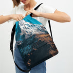 Himalaya Mountain Print Drawstring Backpack