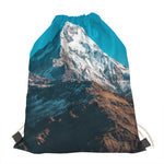 Himalaya Mountain Print Drawstring Bag