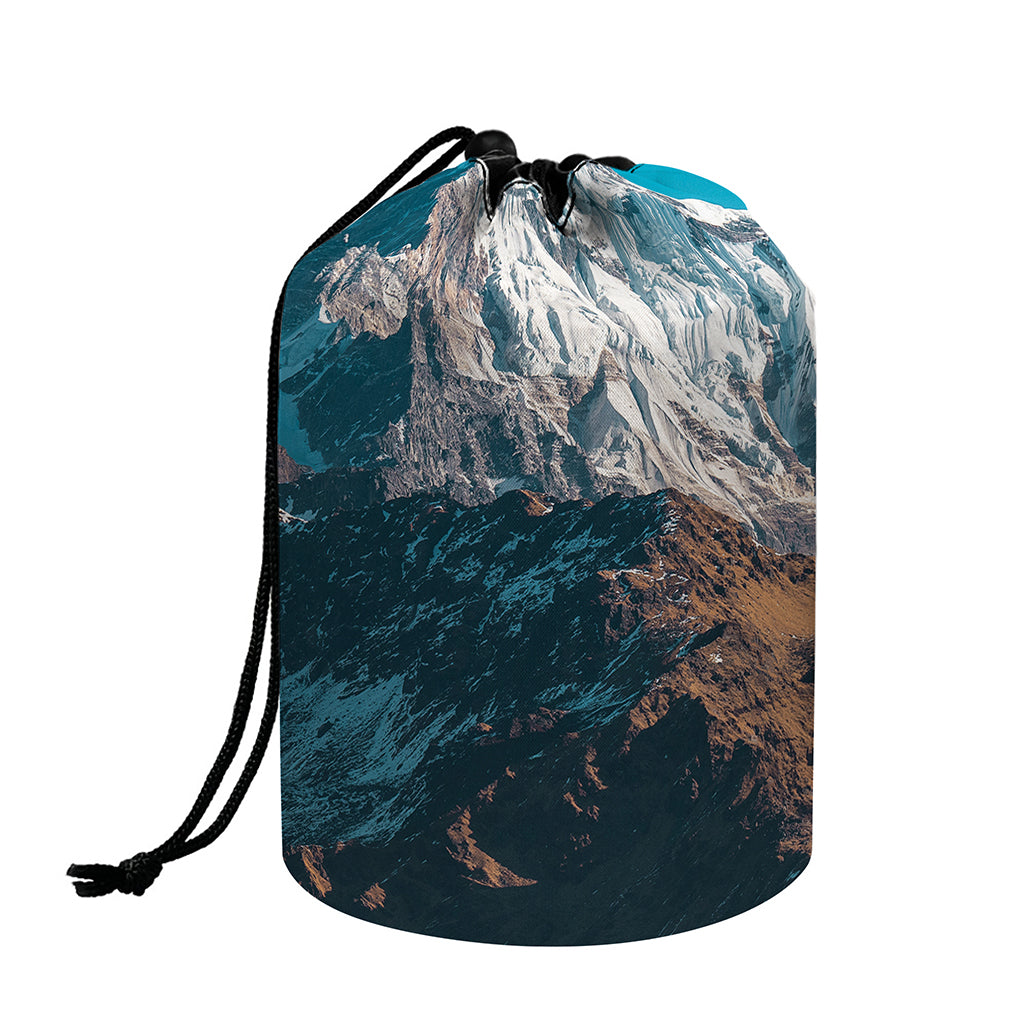 Himalaya Mountain Print Drawstring Makeup Bag