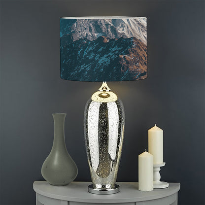 Himalaya Mountain Print Drum Lamp Shade