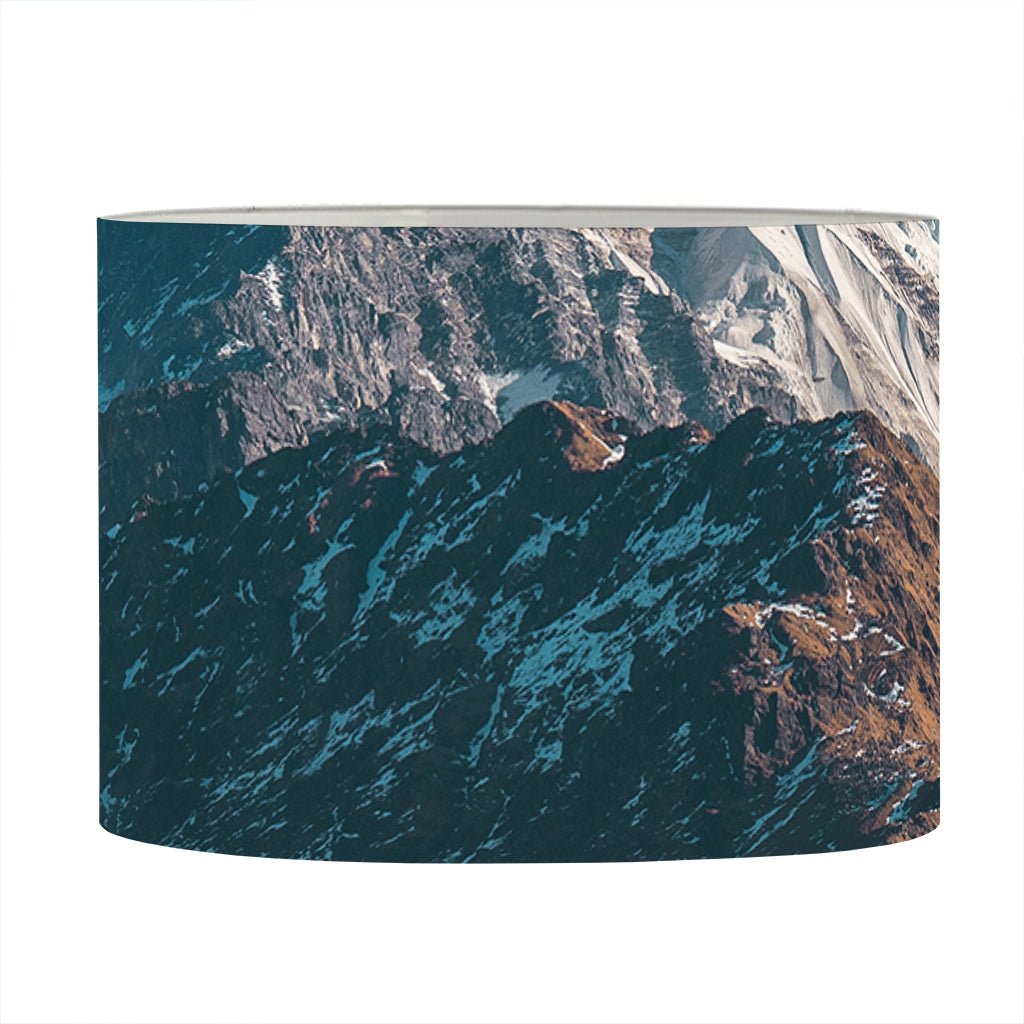 Himalaya Mountain Print Drum Lamp Shade