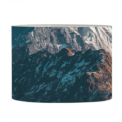 Himalaya Mountain Print Drum Lamp Shade
