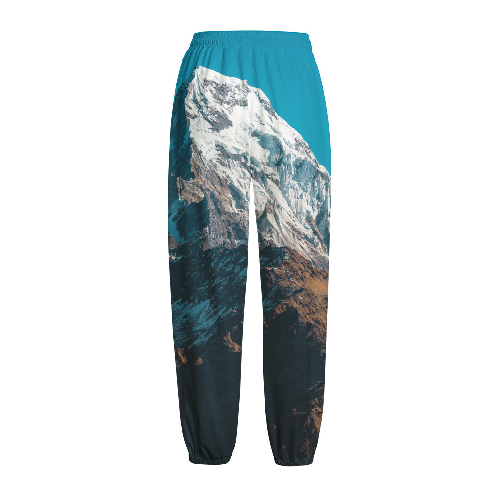 Himalaya Mountain Print Fleece Lined Knit Pants