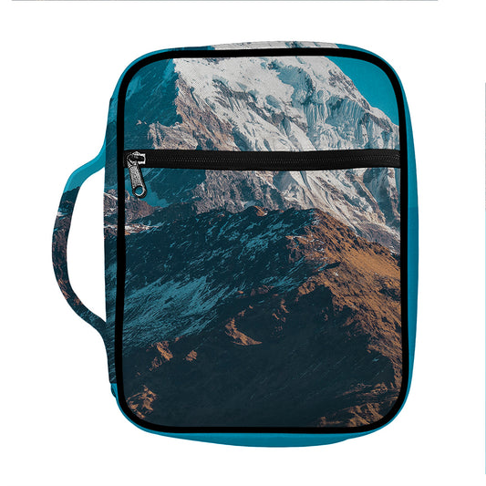 Himalaya Mountain Print Front Pocket Bible Bag