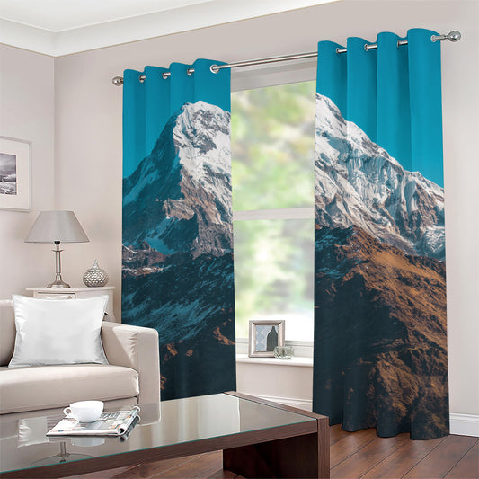 Himalaya Mountain Print Grommet Curtains