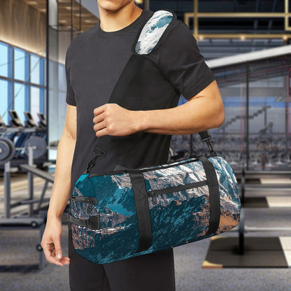 Himalaya Mountain Print Gym Bag