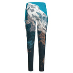 Himalaya Mountain Print High-Waisted Pocket Leggings