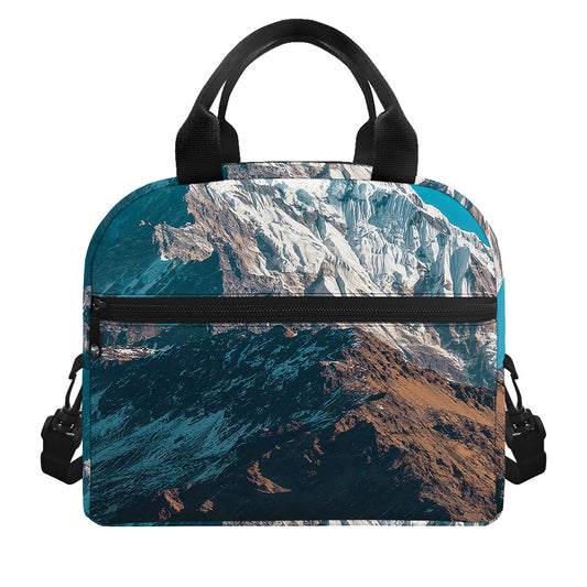 Himalaya Mountain Print Insulated Lunch Bag