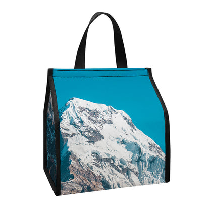 Himalaya Mountain Print Insulated Lunch Tote