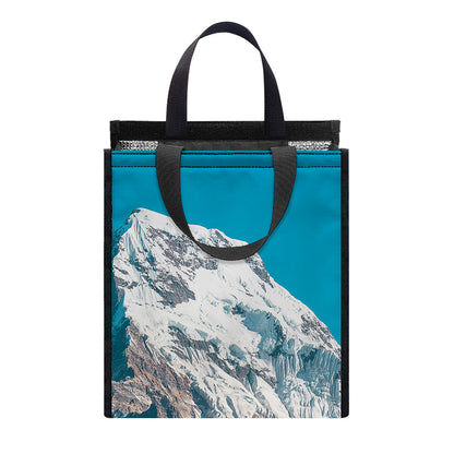 Himalaya Mountain Print Insulated Lunch Tote