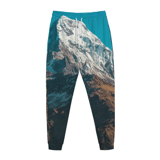 Himalaya Mountain Print Jogger Pants